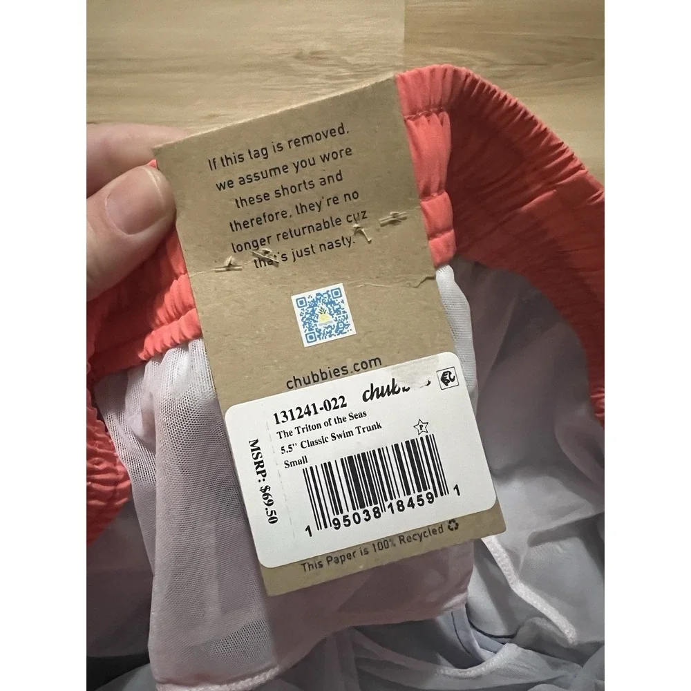 NWT Men's S Chubbies The Triton of the Seas 5.5